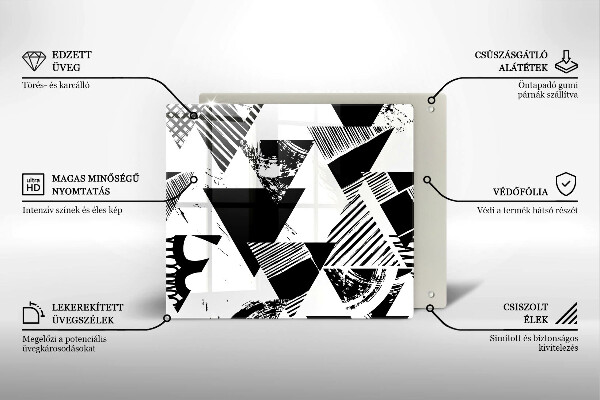 Protetor placa de indução Triângulos geométricos