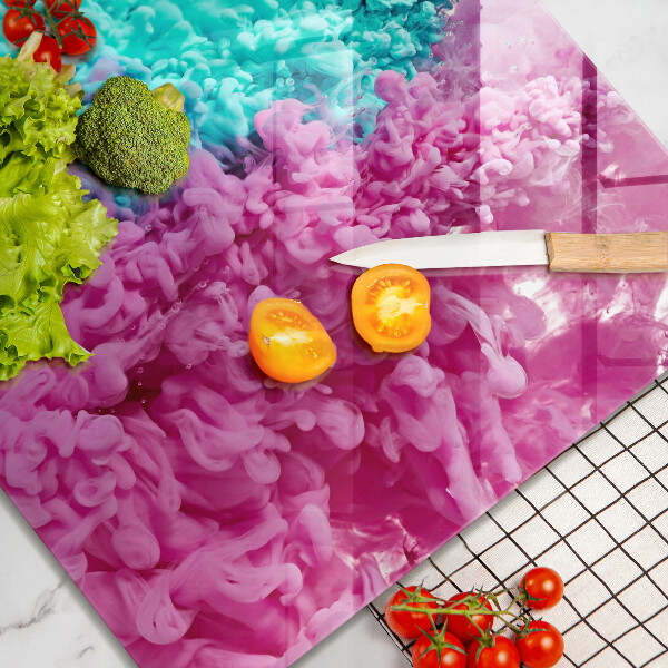 Protetor placa indução Fumaça rosa-turquesa