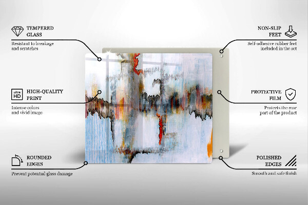 Protetor placa de indução Tintas abstratas