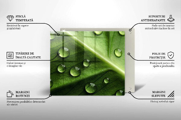 Protetor placa indução Orvalho e folha da natureza