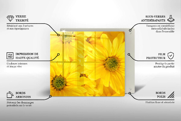 Protetor placa de indução Pétalas de flores