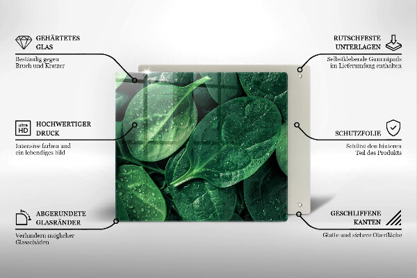 Protetor placa de indução Folhas de manjericão