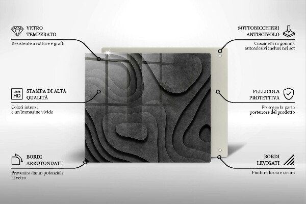 Protetor placa indução Formas de pedra 3D
