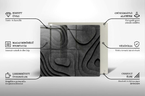 Protetor placa indução Formas de pedra 3D