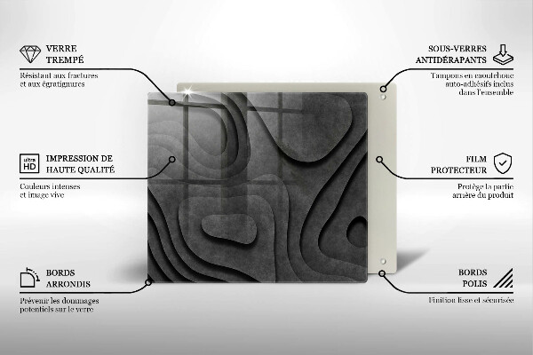 Protetor placa indução Formas de pedra 3D