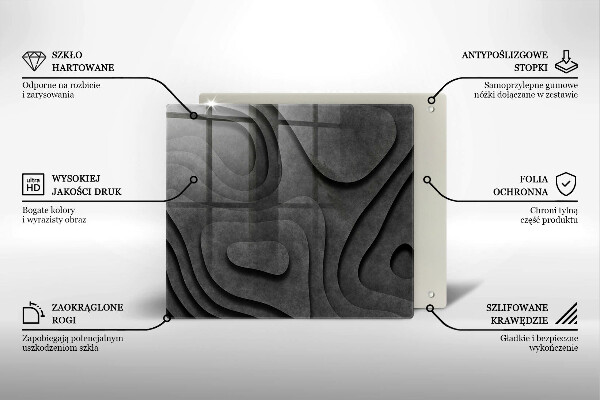 Protetor placa indução Formas de pedra 3D