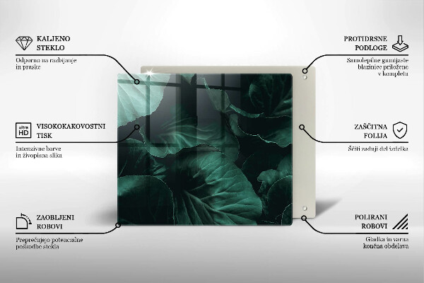 Protetor placa de indução Folhas escuras selvagens