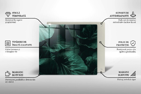 Protetor placa de indução Folhas escuras selvagens