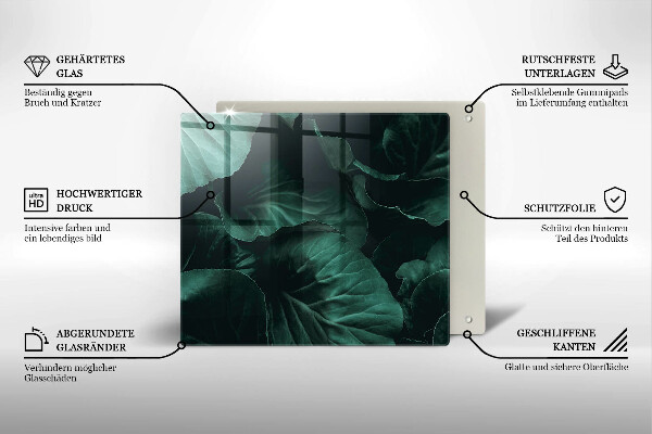 Protetor placa de indução Folhas escuras selvagens