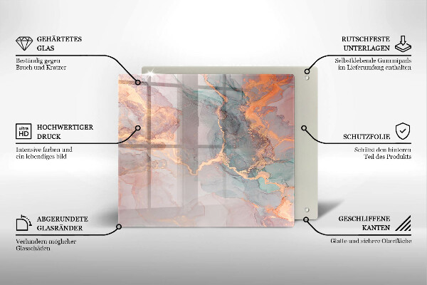 Protetor placa de indução Mármore com ouro