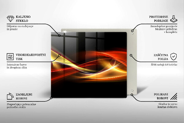 Protetor placa de indução Fumaça e luz abstratas