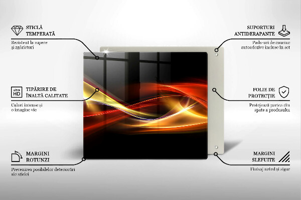 Protetor placa de indução Fumaça e luz abstratas