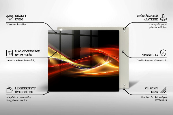 Protetor placa de indução Fumaça e luz abstratas