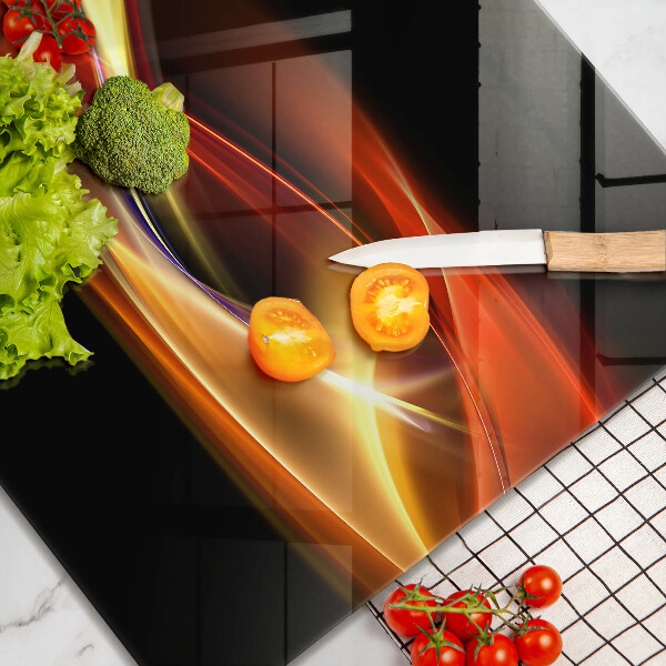 Protetor placa de indução Fumaça e luz abstratas