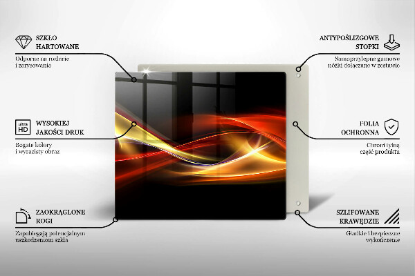 Protetor placa de indução Fumaça e luz abstratas