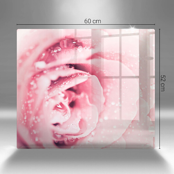 Tábua protetora Gotas de orvalho e flor de rosa