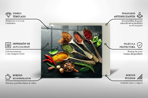 Protetor placa de indução Colheres de tempero de cozinha