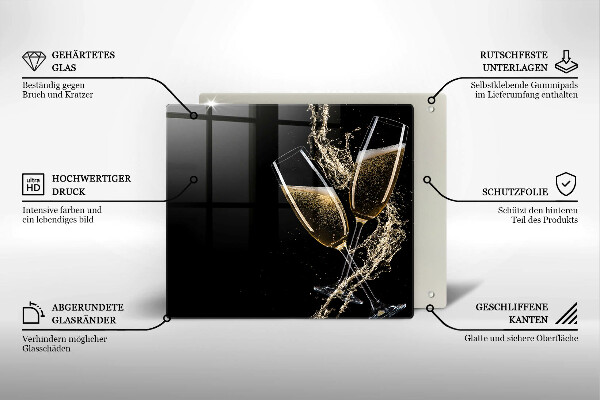 Protetor placa indução Taças de champanhe