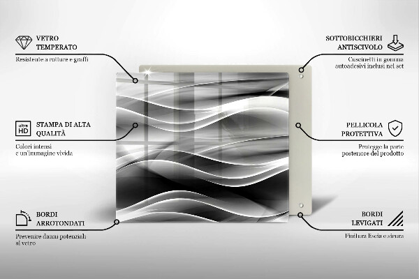 Tábua protetora Linhas suaves de abstração