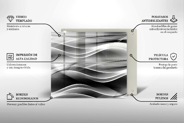 Tábua protetora Linhas suaves de abstração