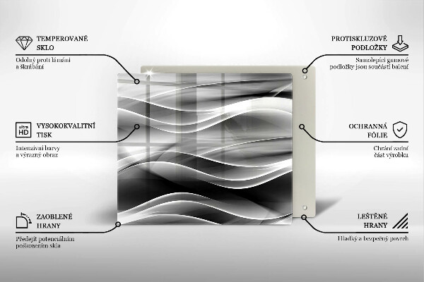 Tábua protetora Linhas suaves de abstração