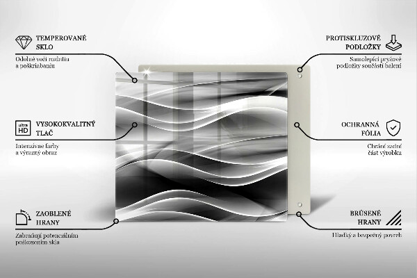 Tábua protetora Linhas suaves de abstração