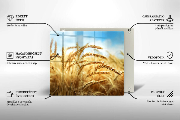 Protetor placa indução Espigas de grãos no campo