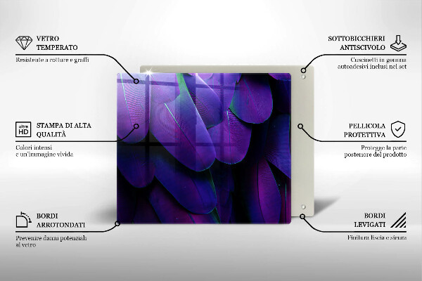 Protetor placa de indução Penas de neon