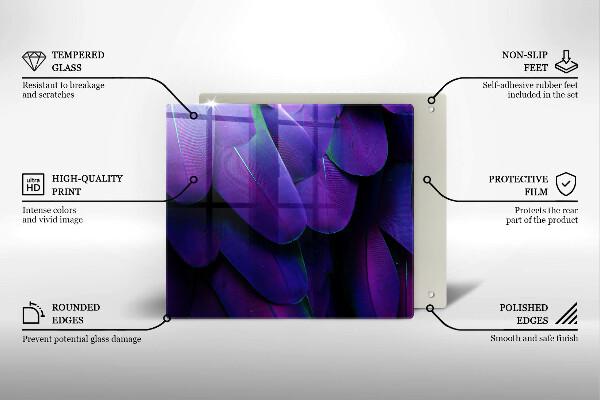 Protetor placa de indução Penas de neon