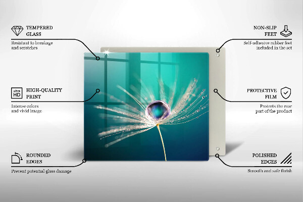 Protetor placa indução Orvalho em um dente-de-leão