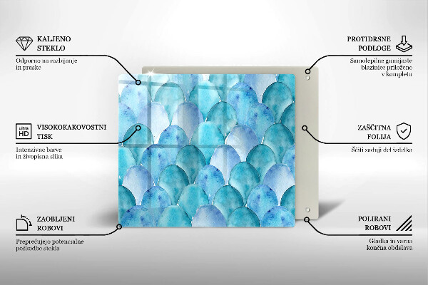 Protetor placa de indução Escamas de aquarela