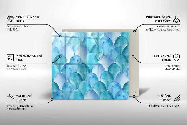 Protetor placa de indução Escamas de aquarela