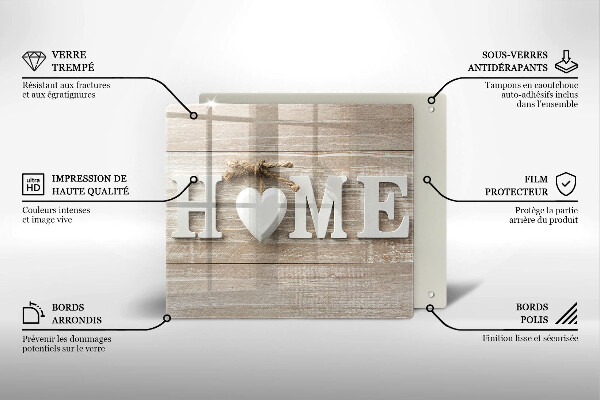 Protetor placa de indução Placas e o sinal Home