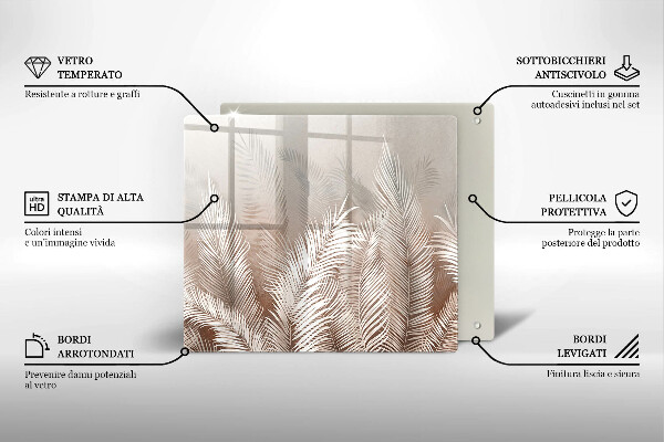 Protetor placa indução Vegetação de folhagem Boho