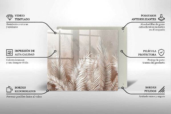 Protetor placa indução Vegetação de folhagem Boho