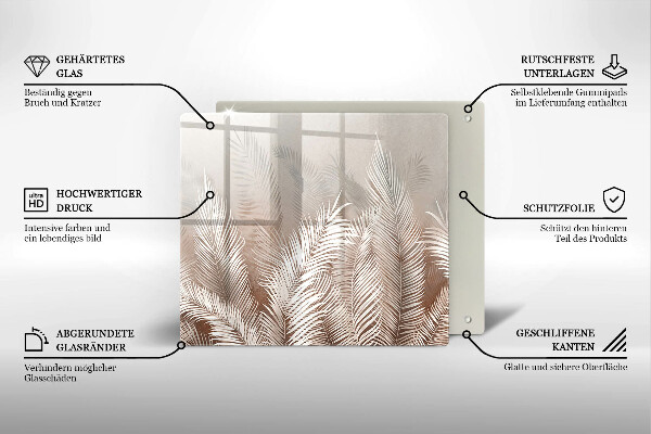 Protetor placa indução Vegetação de folhagem Boho