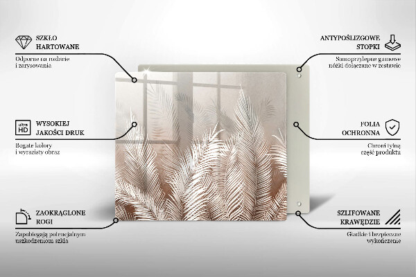 Protetor placa indução Vegetação de folhagem Boho