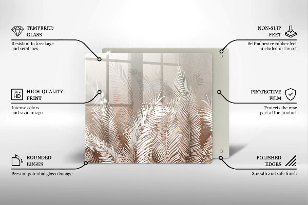 Protetor placa indução Vegetação de folhagem Boho