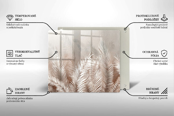 Protetor placa indução Vegetação de folhagem Boho