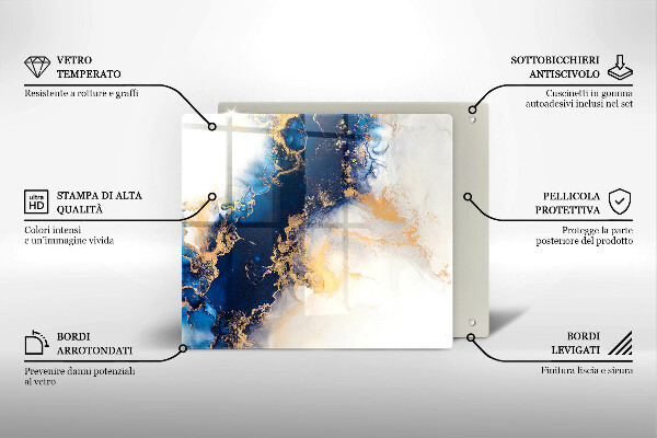 Tábua protetora Abstração com azul