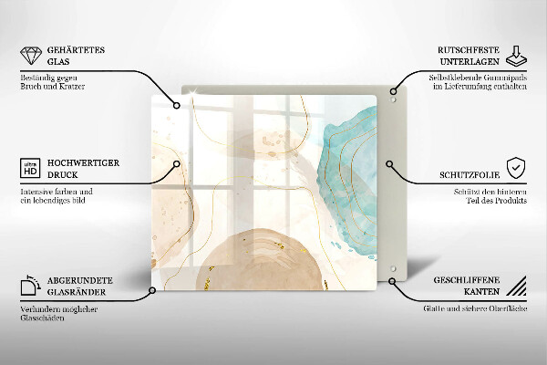 Tábua protetora Formas boho brilhantes