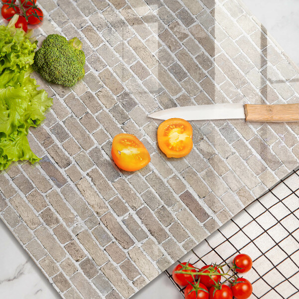 Protetor placa de indução Parede de tijolos claros