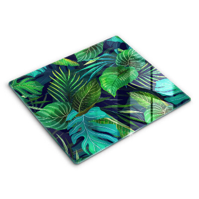Protetor placa indução Ilustração de folhas da selva