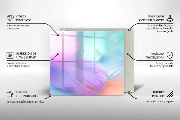 Protetor placa indução Penas pastéis
