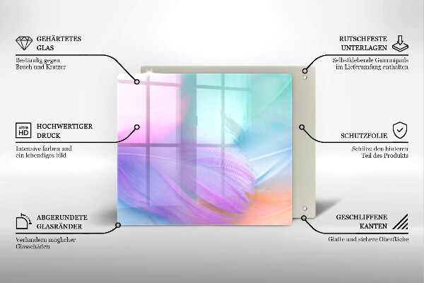 Protetor placa indução Penas pastéis