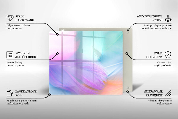 Protetor placa indução Penas pastéis