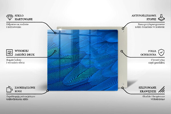 Protetor placa indução penas de pássaros