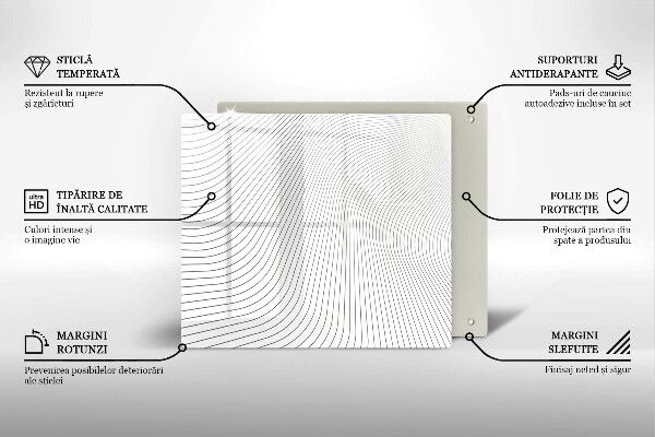 Protetor placa indução Padrão de linha moderno