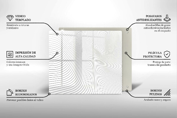 Protetor placa indução Padrão de linha moderno