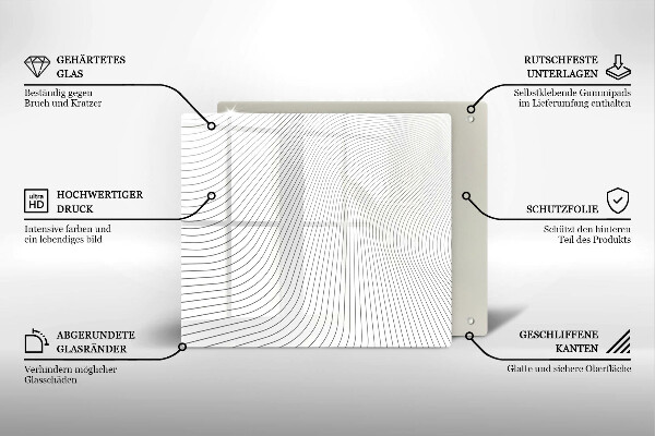 Protetor placa indução Padrão de linha moderno
